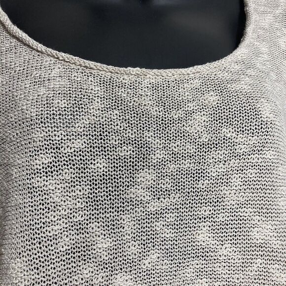 Eileen Fisher Sweater Top Womens S Long Sleeve Linen Cotton Natural Slub Knit - Picture 11 of 12